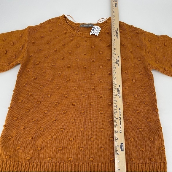 Harper Grey Mustard Textured Polka Dot Sweater - Picture 3 of 7